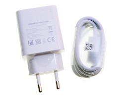 Hálózati töltő USB aljzat Huawei P9 (5V / 2000mA, gyors töltés támogatás) FEHÉR SuperCharge HW-050450E00 Type  C